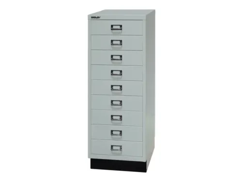 kantoor-ladekast HxBxD 940x349x432mm 9 laden romp lichtgrijs staal