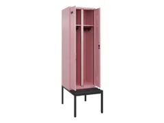 locker met bank,voor scheiding van kleding,HxBxD 2120x600x815mm,2vak