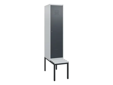 locker met bank,HxBxD 1950x400x815mm,1vak,vak B 400mm,cil.-slot