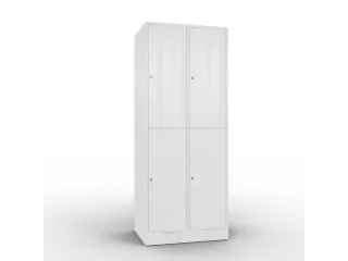 lockerkast cil.slot 1950x770x640mm 2x2 vakken RAL7035 front RAL7035 - 1
