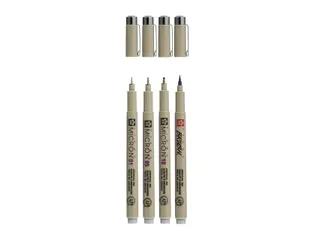 Fineliner Sakura Pigma Micron lichtgrijs set 4 maten - 4