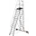 verrijdbare treden-platformladder,eenzijdig,14trede(n),stand H 3,3m