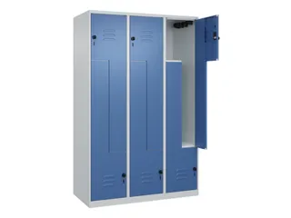 Z-garderobekast,HxBxD 1850x1200x500mm,vak B 200/400mm,draaigrendel - 2