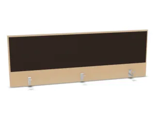 opzetpaneel,v. bureau,aanbouw achter,B 1600mm,NE-esdoorn,BN2036-bruin - 1