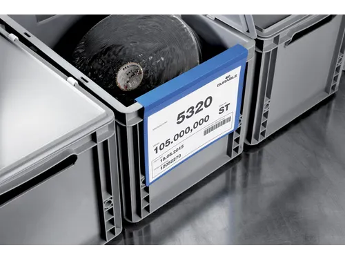Documenthoes Durable met vouw A5 liggend blauw 50 stuks