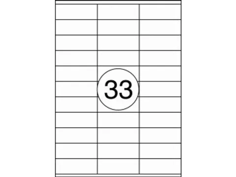 Etiket Rillstab 70x26mm Wit 3300 Stuks