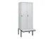 locker voor scheiding van kleding,HxBxD 2120x800x815mm,2vak