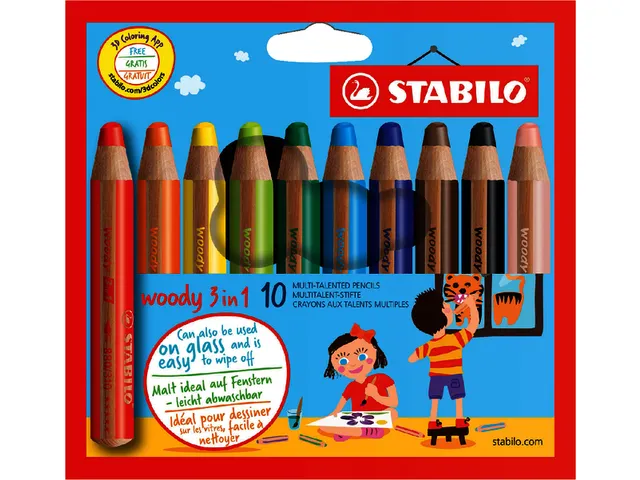 Kleurpotloden Stabilo Woody 880 10Stuks Assorti