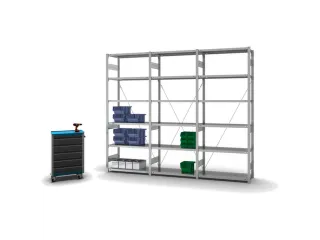 systeemstelling,aanbouwveld,HxBxD 2500x1010x435mm,vakl. 315kg - 3