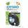 Labeltape Dymo Letratag 91201 plastic 12mm zwart op wit S0721660