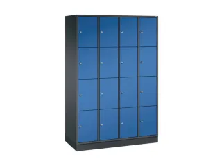 lockerkast,HxBxD 1950x1220x500mm,4x4vakken,cil.-slot,sokkel - 2
