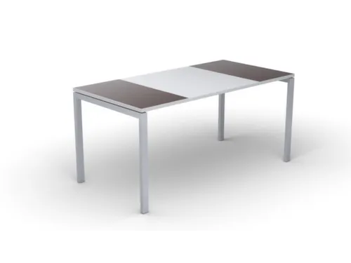 Bureau 750X1600X800Mm Blad Wengéhout/wit Rechthoekig 4-Voeten Wit