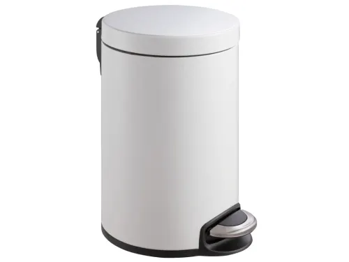 Serene pedaalemmer 12 liter met Metalen Binnenemmer Wit
