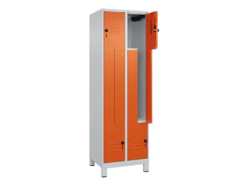 Z-garderobekast,HxBxD 1950x600x500mm,vak B 150/300mm,draaigrendel
