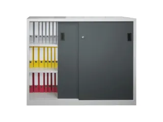 schuifdeurkast,HxBxD 1200x1500x600mm,RAL7035,front RAL7016 - 2