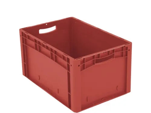 Euronorm Stapelkrat Pp 320x600x400mm Wand/bodem Gesloten Rood 65l