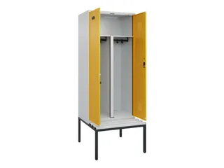 PBM-locker met bank,HxBxD 2120x800x815mm,2vak,vak B 400mm - 1