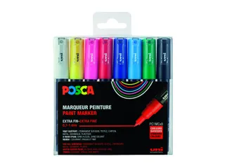 Verfstift Posca PC1MC Extra Fijne punt 0,7-1,0mm 8st assorti - 2