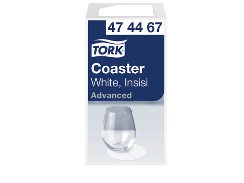 Tork 474467 Onderzetter Advanced 8-laags wit Ø9cm met incisie
