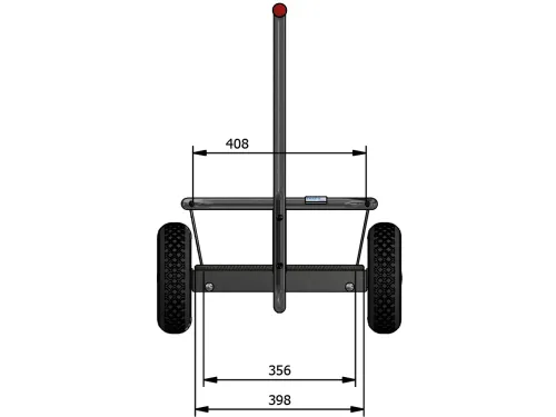 Handtrekwagen 6091L vuurverzinkt 200kg 690x356mm Luchtbanden
