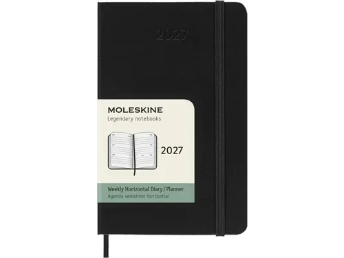 Agenda 2027 Moleskine 12M Weekly 7dag/2pagina's pocket hc black