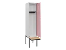 locker met bank,HxBxD 1950x400x815mm,1vak,vak B 400mm,cilinderslot