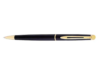 Balpen Waterman Hemisphere Black lacquer GT Medium Blauwe inkt - 1