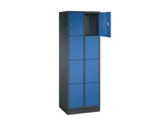 lockerkast,HxBxD 1950x620x500mm,2x4vakken,cil.-slot,sokkel