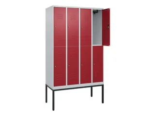 dubbeldekse locker,HxBxD 2120x1200x500mm,4x2vak.,vak B 300mm,cil.-slot - 2