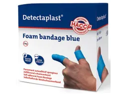 Detectaplast Zelfklevend schuimverband 3cmx4.5mtr Blauw