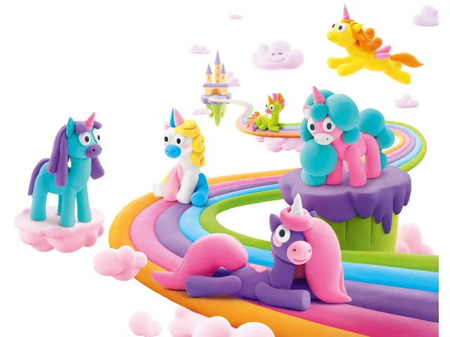 Pâte à modeler Hey Clay Licorne set 15 pièces