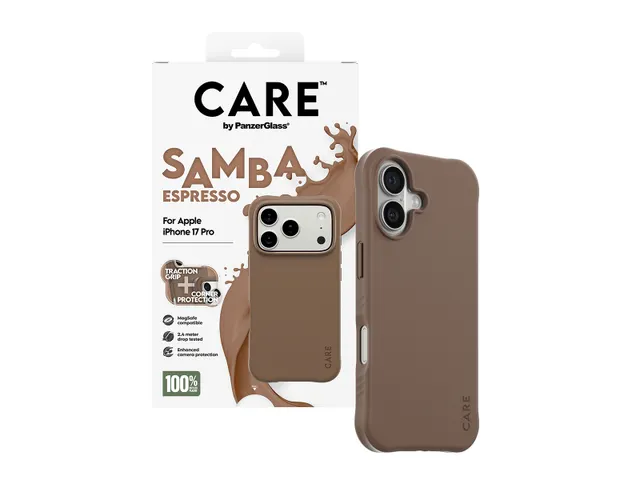 PanzerGlass CARE by Samba Case Espresso w. MagSafe iPhone 17 Pro