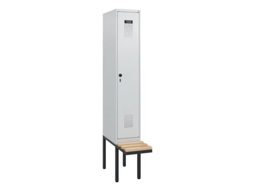 locker met bank,HxBxD 1950x300x815mm,1vak,vak B 300mm,draaigrendel