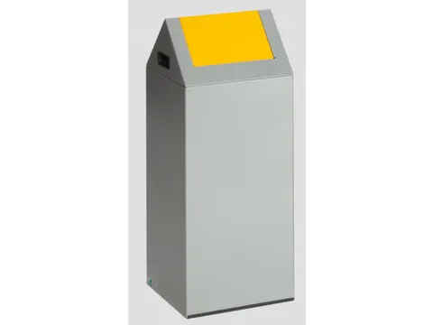 Afvalverzamelaar Zelfblussend 60 Liter 800X320X320Mm Klemring Geel