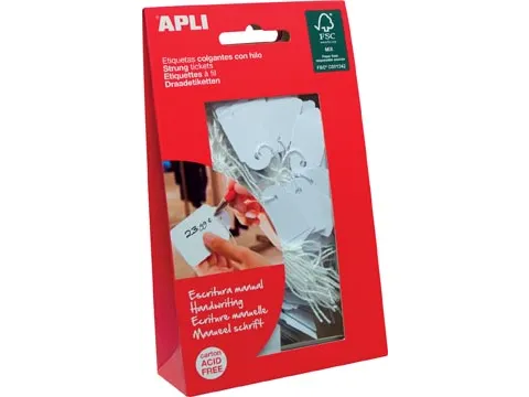 Apli 7004 Draadetiketten 7x19mm Wit, Etui Van 200 Stuks