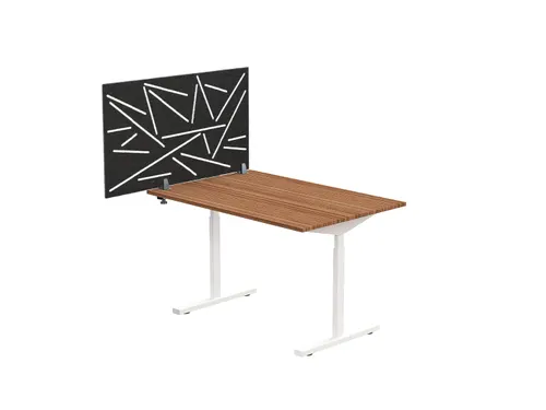 Akoestisch Bureaupaneel met patroon uitsnede 60x120cm Zwart