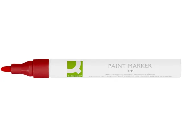 Q-CONNECT Paintmarker op oliebasis ronde punt 2-3mm Rood