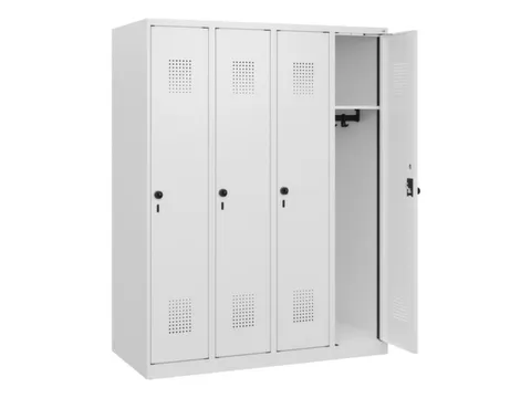 schoollocker,HxBxD 1530x1200x500mm,4vak,vak B 300mm,draaigrendel