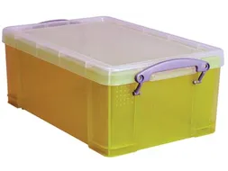 Opbergdoos 9 Liter Geel Transparant