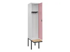 locker met bank,HxBxD 2120x400x815mm,1vak,vak B 400mm,cilinderslot