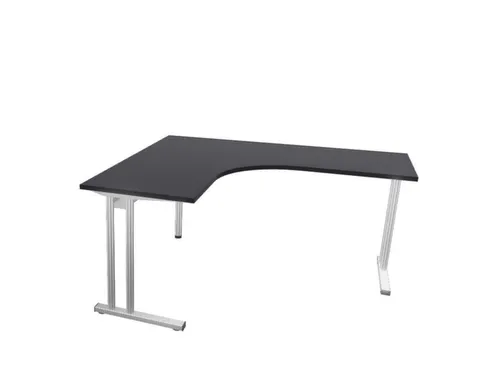 bureau in vrije vorm,HxBxD 740x1600x1400mm,vrije vorm,CC-zwart