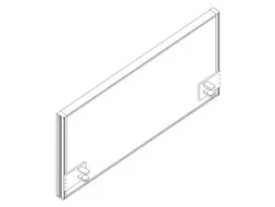 geluidabsorberende tafelscheidingswand,HxB 480x1000mm,wand stof,zwart