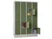 armoire multicases,4x5compartiments,RAL7035,face avant RAL6011