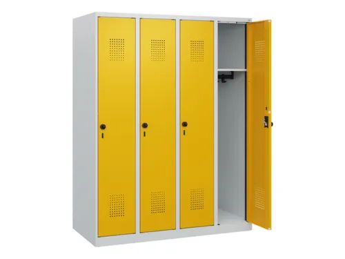 schoollocker,HxBxD 1530x1200x500mm,4vak,vak B 300mm,draaigrendel