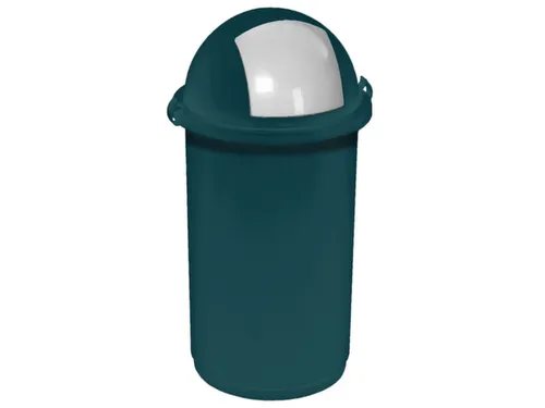 Afvalverzamelaar Kunststof 50 Liter Inworpklep Zilver Behuizing Grijs