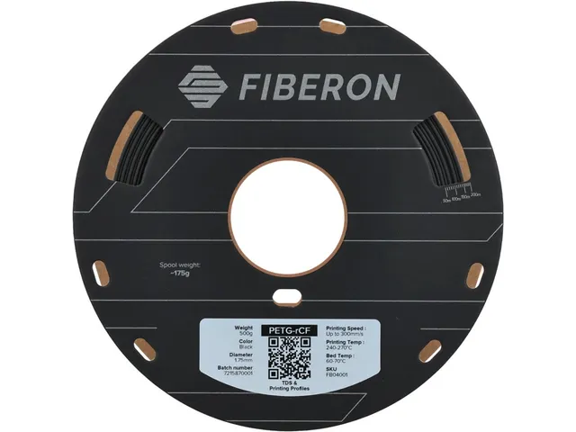 Polymaker Fiberon PETG-rCF08 Filament 1,75 mm Black 0,5 kg
