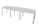 vergadertafel,HxBxD 740x2800x1200mm,vatvormig,MP-lichtgrijs
