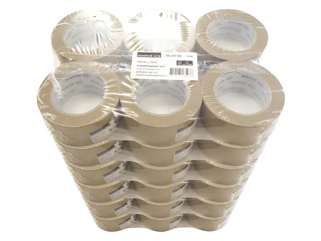 Verpakkingstape ECO Raadhuis 50mm x 50m papier doos a 36 rol