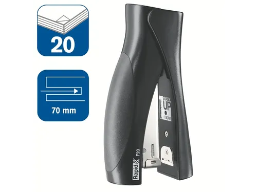 Nietmachine Rapid F20 StandUp Halfstrip 20vel 24/6 zwart