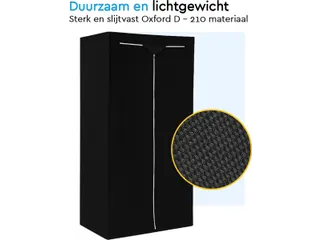BRASQ Stellingkasthoes Zwart 180x90x40 cm - 9